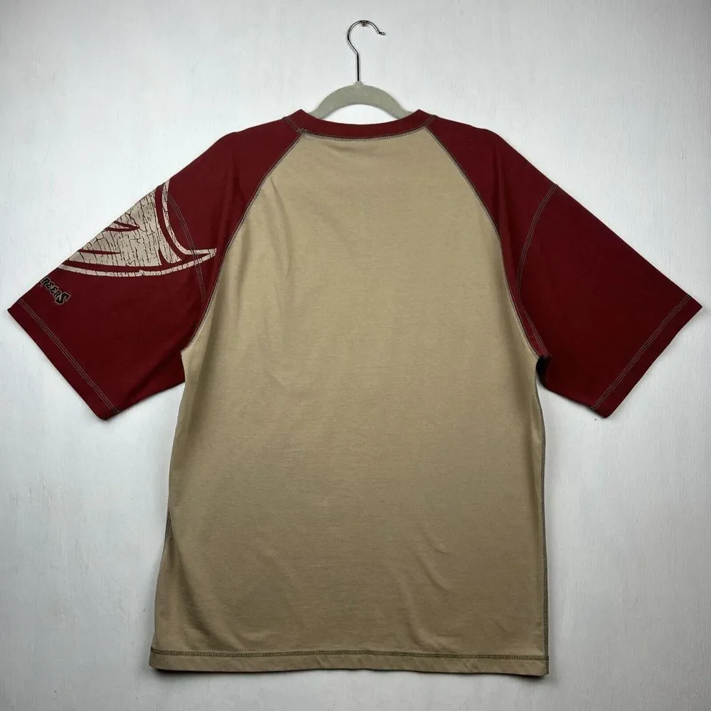 Vintage No‎ Huddle NFL Mens XL Red & Beige 2004 Tampa Bay Buccaneers T-Shirt